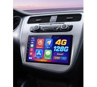 Hikity 4+128G Android 15 Radio de Coche con Wireless CarPlay Android Auto para Seat Leon MK2 2005-2012 Pantalla Incell de 9 Pulgadas con FM RDS EQ Bluetooth navegación GPS WiFi USB