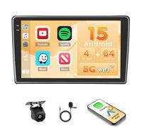 Hikity 4+64GB Radio Coche Android 15 para Nissan Navara D40 2006-2012 con Carplay Android Auto Inalambrico, Incell Pantalla táctil de 9 Pulgadas con Bluetooth/GPS/WiFi/FM/RDS+Cámara Trasera+Mic