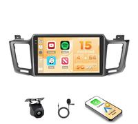 Hikity 4+64GB Radio Coche Android 15 para Toyota RAV4 2013-2019 con Incell Pantalla táctil de 10 Pulgadas,Carplay Android Auto Inalambrico, Bluetooth/GPS/WiFi/FM/RDS+Cámara Trasera+Mic
