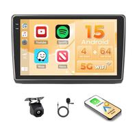 Hikity 4+64GB Radio Coche Android15 para Trafic 2001-2010/Opel Vivaro 2006-2010/Nissan Primastar 2006-2014 con Carplay Android Auto Inalambrico,Incell Pantalla de 10'' con BT/GPS/WiFi/FM/RDS+CAM+Mic