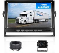 Hikity Kit Cámara Marcha Atrás AHD 7" LCD 1080P IP69 15M | Visión Nocturna IR. Estacionamiento. Coche/Camión/RV