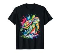 Hikkaduwa, Sri Lanka Tortuga Marina Pintura Salpicadura Arte Recuerdo Camiseta