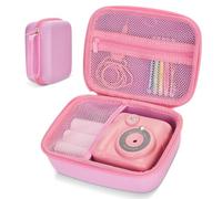 Hikkon Estuche para cámara Infantil para HiMont/GREENKINDER/CAMCLID/LETSHAHA,Bolsa Organizadora Portátil para Cámara Infantil (Sólo Funda) - Rosado