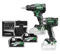 HIKOKI Akku-Combo-Kit, KC18WDZ (1 Akku Bohrschrauber DS18DE, Max. Festdrehmoment (hart): 140 Nm, 1 Akku Schlagschrauber 1/2" WR18DBDL2, Max. Festdrehmoment Power Modus: 305 Nm, 18V, Brushless)