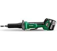 HIKOKI Akku Geradschleifer mit Paddle Schalter, GP18DB (18V (2x 5,0 Ah) Li-ion Akku, Brushless, Spannzange Ø: 6mm, Schleifstifte Ø max.: 50mm, Leerlaufdrehzahl: 29000 min-1) Zubehör im Transportkoffer