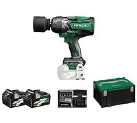 HIKOKI Akku Schlagschrauber WR36DFWRZ, Bolzen und Muttern: M12-M36 (36V, 2,5 Ah Li-ion Akku, Max. Lösemoment: 2400 Nm, Werkzeugaufnahme: 3/4 Zoll Außenvierkant) Lieferumfang im HSC Koffer.