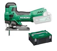 HIKOKI Akku Stichsäge CJ18DB (18V, Sägehub: 26mm, Leerlaufhubzahl: 550-2500 min-1, Gehrungsschnitte R/L: 45 °, Kleinster Schnittradius: 25mm) Zubehör alles im HSC Koffer, ohne Akku u. Ladegerät.