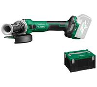 Amoladora angular inalámbrica HIKOKI 36 V sin escobillas de 125 mm con interruptor deslizante, velocidad variable y freno G3613DVEW2Z