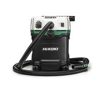 HiKOKI Aspirador en seco y húmedo - 1200 W, 30 L, clase M, compacta y ligera, limpieza manual del filtro, enchufe para herramientas eléctricas, antiestático, ideal para obras y talleres