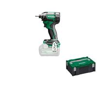 HiKOKI Atornillador de impacto inalámbrico, 18 V, 1/4", 210 Nm, motor sin escobillas, martillo triple, IP56 resistente al polvo y al agua, luz LED, compacta y ligera, incluye maletín de transporte