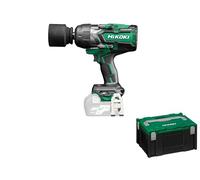 HiKOKI Atornillador de impacto inalámbrico, 36 V, 3/4", 1900 Nm, parada automática y auto-lento, IP56 resistente al polvo y al agua, iluminación LED, incluye maletín de transporte, sin batería ni