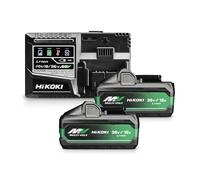 HiKOKI Booster Pack, 2 Baterías MultiVolt y Cargador Rápido de 32 Min