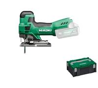 HiKOKI CJ18DBW2Z Sierra de Calar a Batería 18 V, Corte 135mm y Maletín | Base de aluminio, cambio de hoja rápido, corte en madera 135mm y acero 10mm. Sin batería ni cargador, incluye maletín.