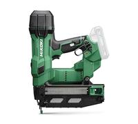 HiKOKI Clavo con batería de 0° - 18 V, 25-64 mm, calibre 16, compacto, ligero, potente, luz LED, motor sin escobillas, accionamiento por resorte neumático, incluye maletín