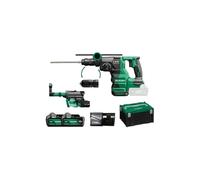 HiKOKI DH1826DC Martillo Perforador y Cincelador, SDS-plus, Motor Brushless | Incluye 2 baterías 5,0 Ah, cargador, aspiración de polvo, portabrocas de 13 mm y maletín HSC, energía de impacto de 3,2 J