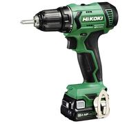 HiKOKI DS12DAWEZ Taladro Atornillador 12 V, 38 Nm con 2 Baterías y Cargador | Incluye 2 baterías 2.5 Ah, cargador UC12SL y maletín HSC II, portabrocas 10 mm, 20 ajustes de par y luz LED integrada