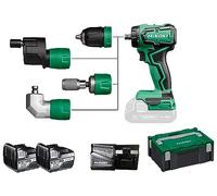 HiKOKI DS18DDQ Taladro Atornillador de Batería, 18V, 55 Nm, 2x 5,0 Ah | Motor sin escobillas, incluye maletín HSC, portabrocas de 13 mm desmontable y eje con toma hexagonal, solo 0,9 kg