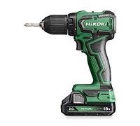 HiKOKI DS18DDWRZ Taladro Atornillador Brushless, 18V, 2,0 Ah, 55 Nm | Incluye 2 baterías Li-ion, cargador y maletín HSC II, portabrocas de 13 mm, motor sin escobillas, 1700 rpm