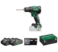 HiKOKI DV18DEW2Z Taladro Percutor, 18V 70 Nm, con 2 Bateras 4,0 Ah