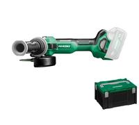 HiKOKI G1813DA Amoladora Angular, 18V Brushless de 125 mm con Soft Start | Motor sin escobillas, bloqueo de husillo, mango antivibración y accesorios, sin batería ni cargador, peso 2.7 kg