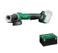 HiKOKI G3613DVF Amoladora Angular, Disco 125 mm, 36V, Motor Brushless | Incluye maletín HSC III y mango antivibración, 3200-10000 rpm, sin batería ni cargador, rosca M14, 36V Multi Volt