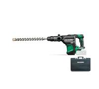 HiKOKI Martillo perforador y cincel SDS-max - 36 V - 9,2 J energía de impacto, sin escobillas, baja vibración, luz LED, peso ligero, para taladrar hormigón y trabajos de demolición - Incluye maletín
