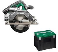 HiKOKI Sierra circular con batería C3606DB (36 V, sin escobillas, diámetro de la hoja de sierra: 165 mm, diámetro de la hoja de sierra: 20 mm, cortes de inglete desde/hasta: -5° hasta 45°, potencia