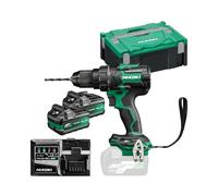 HiKOKI Taladro Atornillador a Batería DS36DCWRZ (36V, 155Nm, Capacidad Portabrocas 1.5-13mm, Motor Brushless, Empuñadura Adicional, Incl 2 Baterías MULTI VOLT de 2,5Ah + Cargador y Maletín Apilable)