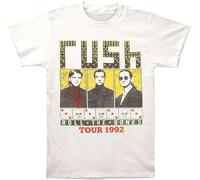 Hikon Rush Roll The Bones 1992 Tour Slim Fit T-Shirt White New(XX-Large)