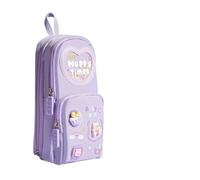 HIKOO DAILY 1 estuche Kawaii de lona de gran capacidad para lápices, estuche para niñas, estudiantes, artículos de papelería, suministros escolares, Oso de helado, Talla única