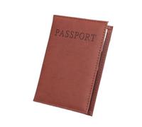 HIKOO DAILY 1 funda de piel sintética Possport para viajes mundiales, protector de pasaporte, organizador universal para pasaporte, Brown, Talla única