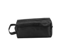 HIKOO DAILY Bolsa de almacenamiento para bolígrafos, estuche de 2 capas de gran capacidad, suministros de estudio para cosméticos, cajas de papelería simples para estudiantes, negro b, Talla única