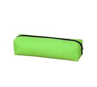 HIKOO DAILY Estuche de lápices de color sólido, bolsas simples para estudiantes, artículos de papelería, suministros escolares, bolsa grande con cremallera para cosméticos, Green, Talla única