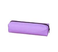 HIKOO DAILY Estuche de lápices de color sólido, bolsas simples para estudiantes, artículos de papelería, suministros escolares, bolsa grande con cremallera para cosméticos, Purple, Talla única
