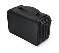 HIKOO DAILY Estuche para lápices de 72 agujeros, 4 capas, organizador para niñas, suministros escolares, artículos de papelería, Black, Talla única