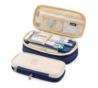 HIKOO DAILY Estuches para lápices, gran capacidad, para niñas, oficina, estudiantes, papelería, organizador de suministros escolares, Purple, Talla única