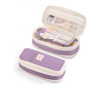 HIKOO DAILY Estuches para lápices, gran capacidad, para niñas, oficina, estudiantes, papelería, organizador de suministros escolares, verde claro, Talla única