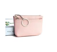 HIKOO DAILY Monedero de piel sintética, monedero, monedero, monedero, monedero, monedero, monedero, monedero para mujer, monedero con cremallera, Pink, 1 pieza