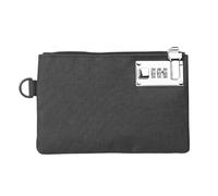 HIKOO DAILY Monedero pequeño con cerradura para dinero en efectivo, pasaporte, tarjetas de crédito, monedero, Black, 1 pieza