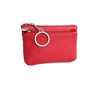 HIKOO DAILY Monederos de piel sintética para mujer, pequeña superficie suave, monedero, monedero, monedero pequeño, Red, 1 unidad