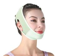 HIKOO DAILY Shaper - Masajeador elástico para la cara, vendaje adelgazante, línea V, para mujer, cinturón de elevación de mejillas, correa facial, herramientas de cuidado de la piel (verde)