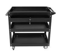 HIKUUER Carro de herramientas con ruedas, 3 niveles, 150 kg, resistente, carro de transporte, carro para talleres, garajes, almacenes, obras