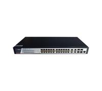 HIKVISION BASIC DS-3E2528P Switch PoE de 24 puertos de cobre 10/100/1000 (24 puertos PoE+) + 4 combo 1000. PoE 370W máx. L2. Ges