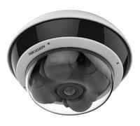 Hikvision Cámara IP Multisensor 5MP 360° 4 Sensores 2.8-8mm/2mm IR30 WDR IK10 IP67 con Audio y Alarma