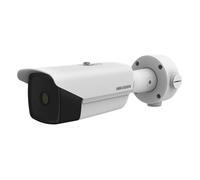 Hikvision DS-2TD2138-7/QY Cámara de Seguridad Térmica IP Exterior 384x288 con Zoom Digital 8x, Detección 831m, IP67, PoE, Blanco
