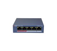 HIKVISION DS-3E0105P-E/M(B) Hikvision Desktop-Switch - 4 Ports PoE + 1 Uplink-Port (RJ45) - Geschwindigkeit 10/100 Mbit/s - Has