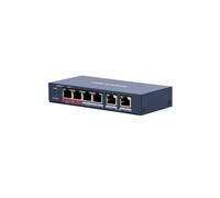 HIKVISION DS-3E0106HP-E Switch PoE Hikvision - 4 Ports 10/100 Mbps PoE + 2 Uplink 10/100Mbps - 1 Port PoE++ 802.3af/at/bt -