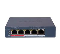 HIKVISION DS-3E1105P-EIV2 Hikvision Switch PoE Gestionable - 4 puertos PoE 802.3af/at + 1 Uplink RJ45 - 4 RJ45 10/100Mbps + 1 RJ
