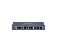 HIKVISION DS-3E1310HP-EI Hikvision Switch PoE verwaltbar - 8 Ports PoE 802.3af/at/bt + 2 Uplinks - Geschwindigkeit 10/100 Mbps u