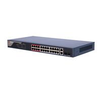 HIKVISION DS-3E1326P-EI(B) Switch PoE Hikvision - 24 puertos RJ45 FE + 2 puertos Gigabit RJ45/SFP - 24 Puertos PoE+ 802.3af/at -